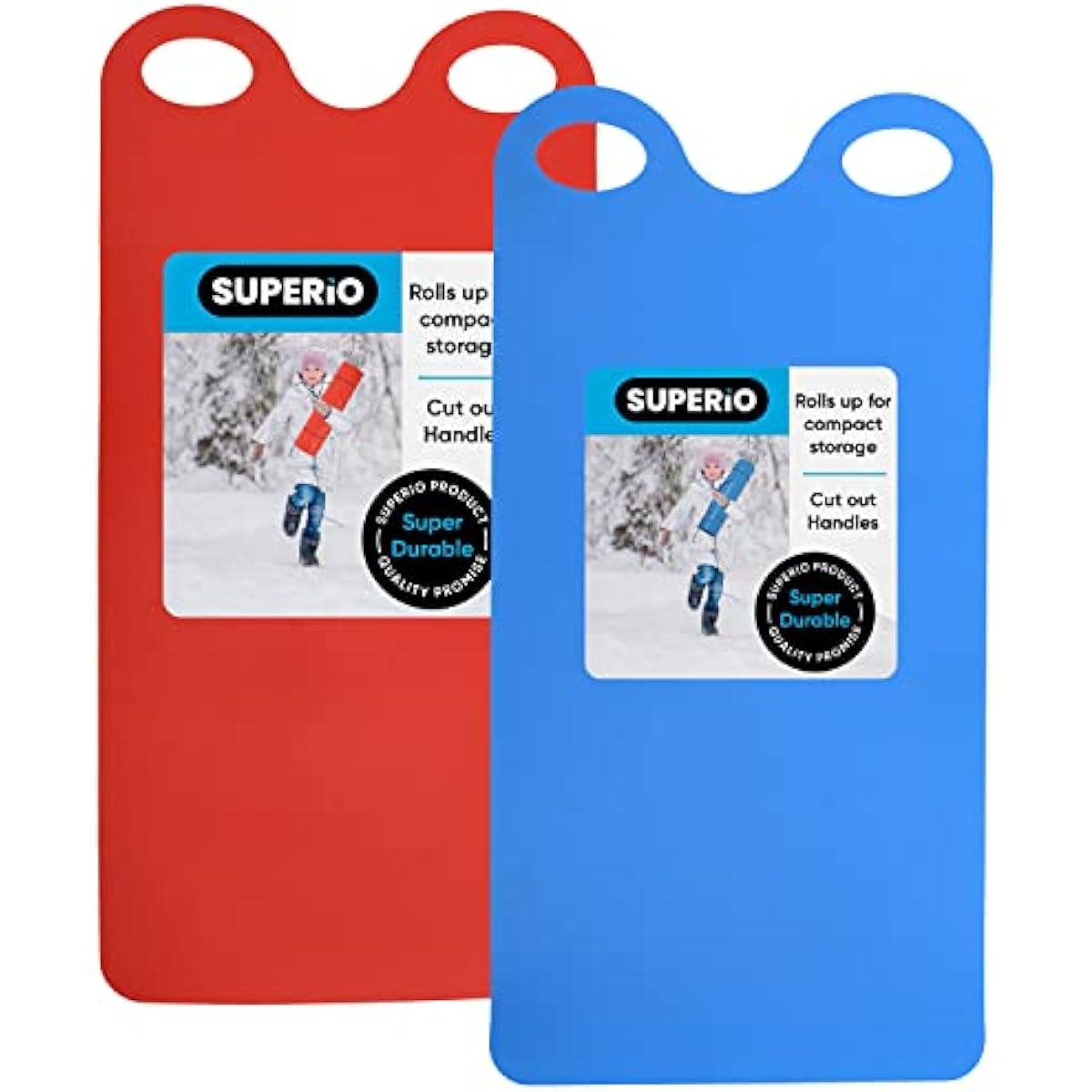 Superio Flexible Carpet Sled Roll Up Flying Carpet with Handle 36" Lightweight Snow Rolling Slider for Kids and Adults Flat Snow Sled for Quilting