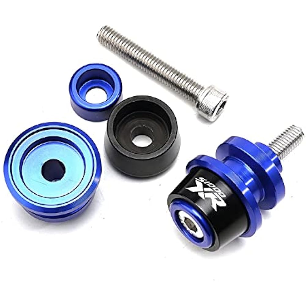 Motorcycle Swing Arm Bobbin Spool 8mm Motorcycle CNC Swing Arm Spool Slider Stand Screw Accessories For B-M-W S1000XR S 1000 XR 2010-2020 (Color : Blue)