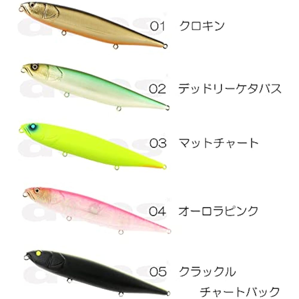 deps Deps Bass Lure Huge Pencil Skater Rattle (Sound Type) #05 Crackle Chart