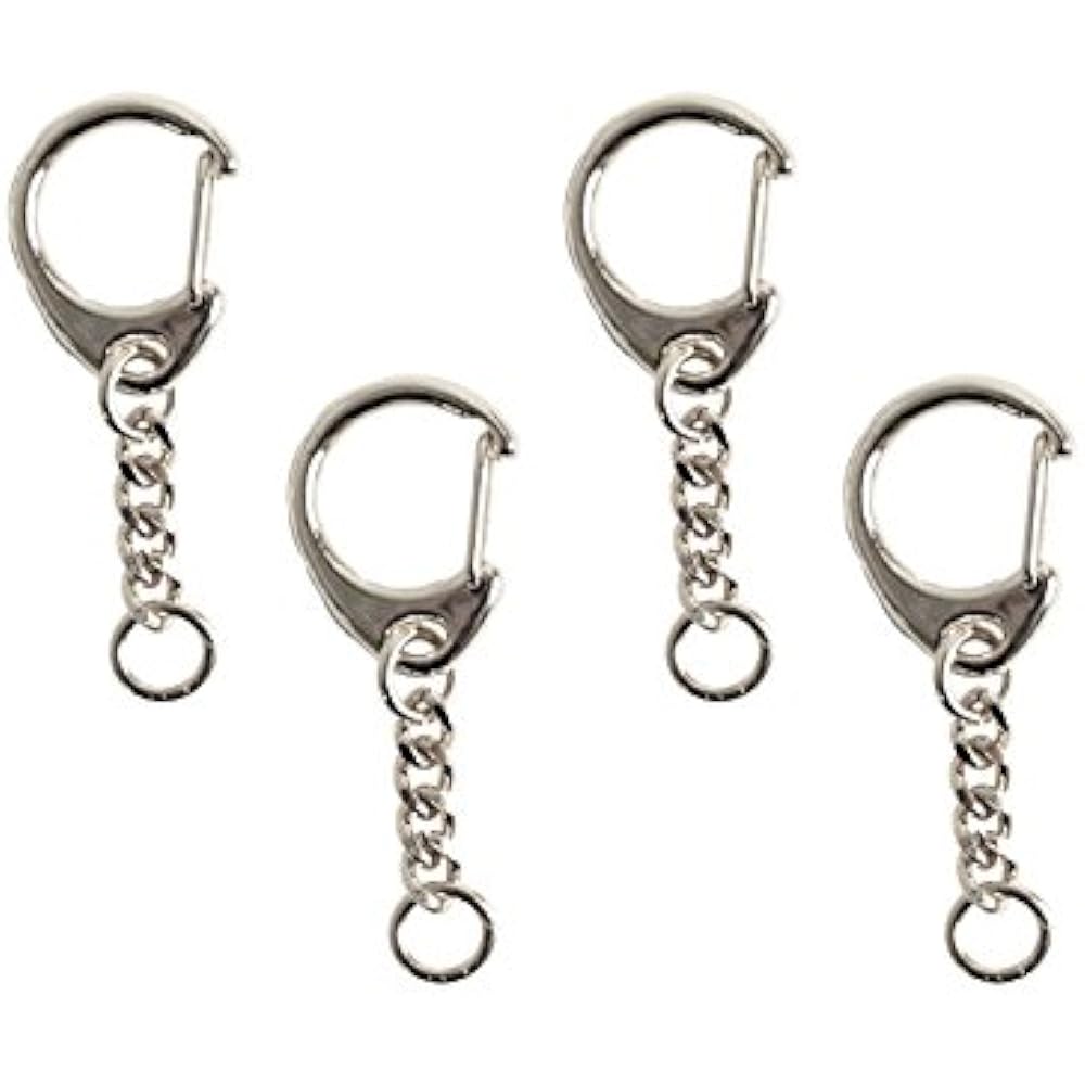 Nippon Chuko NBK One Touch Keychain Metal Fittings, 100 Pieces, Total Length 5cm, Gold KD13-100