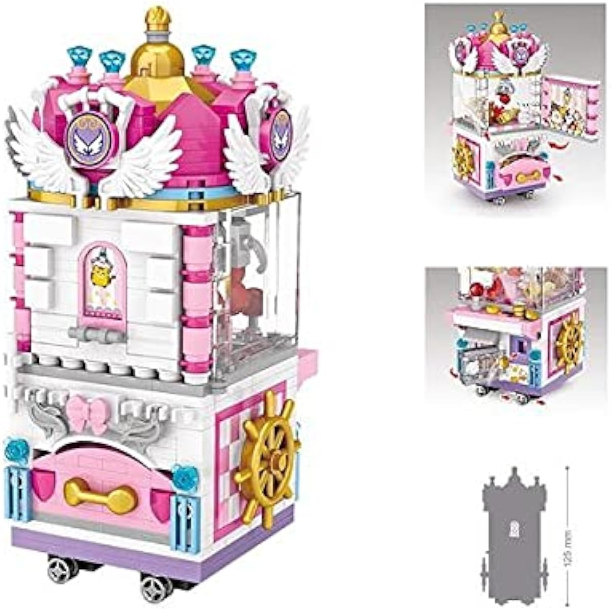 General Jim's Amusement Park Claw Crane Mini Brick 587 Piece Mini Brick Building Block Set with Accessories City for Adults and Teens
