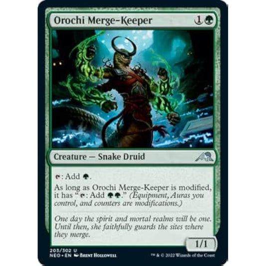 Magic: The Gathering Orochi Merger Keeper (203) Foil Kamikawa: Neon Dynasty