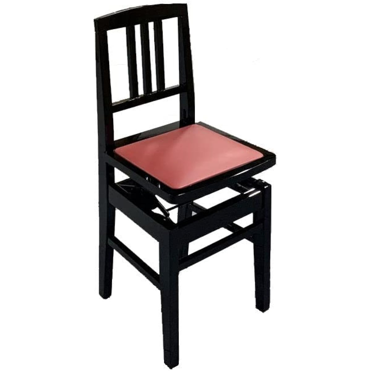 Thomson Piano Stool with Backrest, Compatible with Grand Pianos/Upright Pianos, Compatible with Yamaha/Kawai and other manufacturers, Anti-Pinch Function, Anti-Scratch Cushion on the Bottom of the Legs, Adjustable Height, 44-55cm, No.5AX