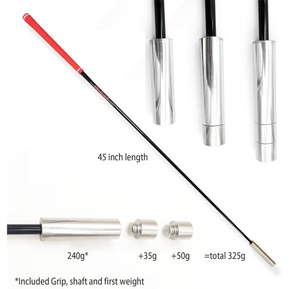 HH-GOLF Golf Swing Speed Trainer, Super Fast Golf Speed Bar, Distance and Accuracy Golf Training Aid Tool, 3 in 1 Adjustable Weight