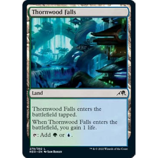 Magic: The Gathering - Thornwood Falls (279) - Foil - Kamikawa: Neon Dynasty