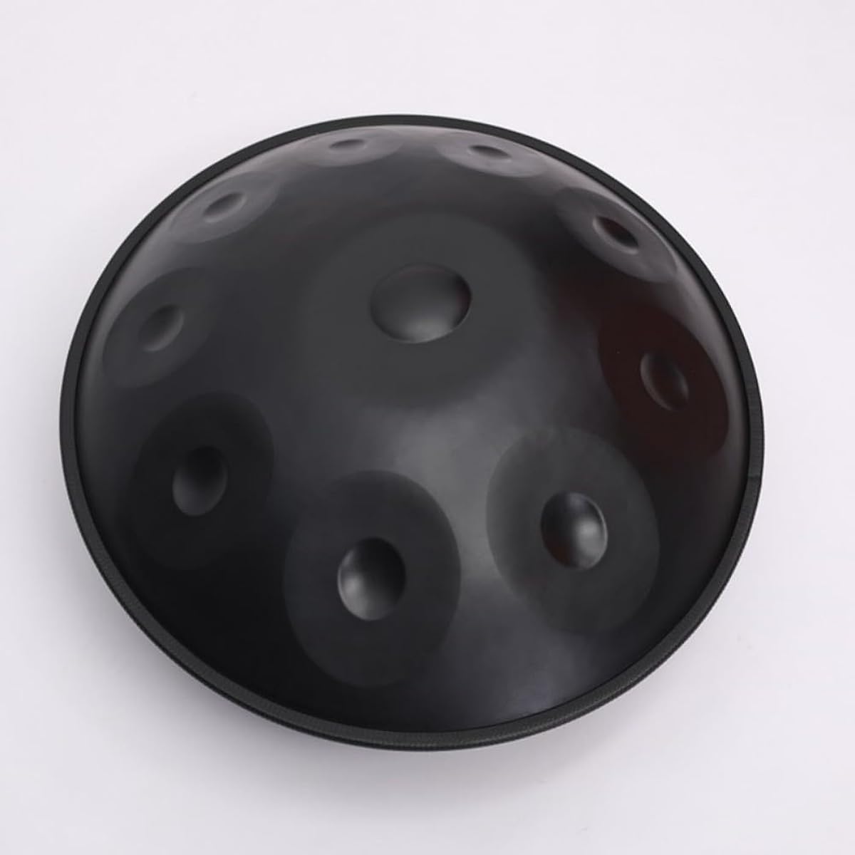 440Hz Steel Tongue Drum Percussion Handpan Drum D Minor 10 Notes Handpan (Black)