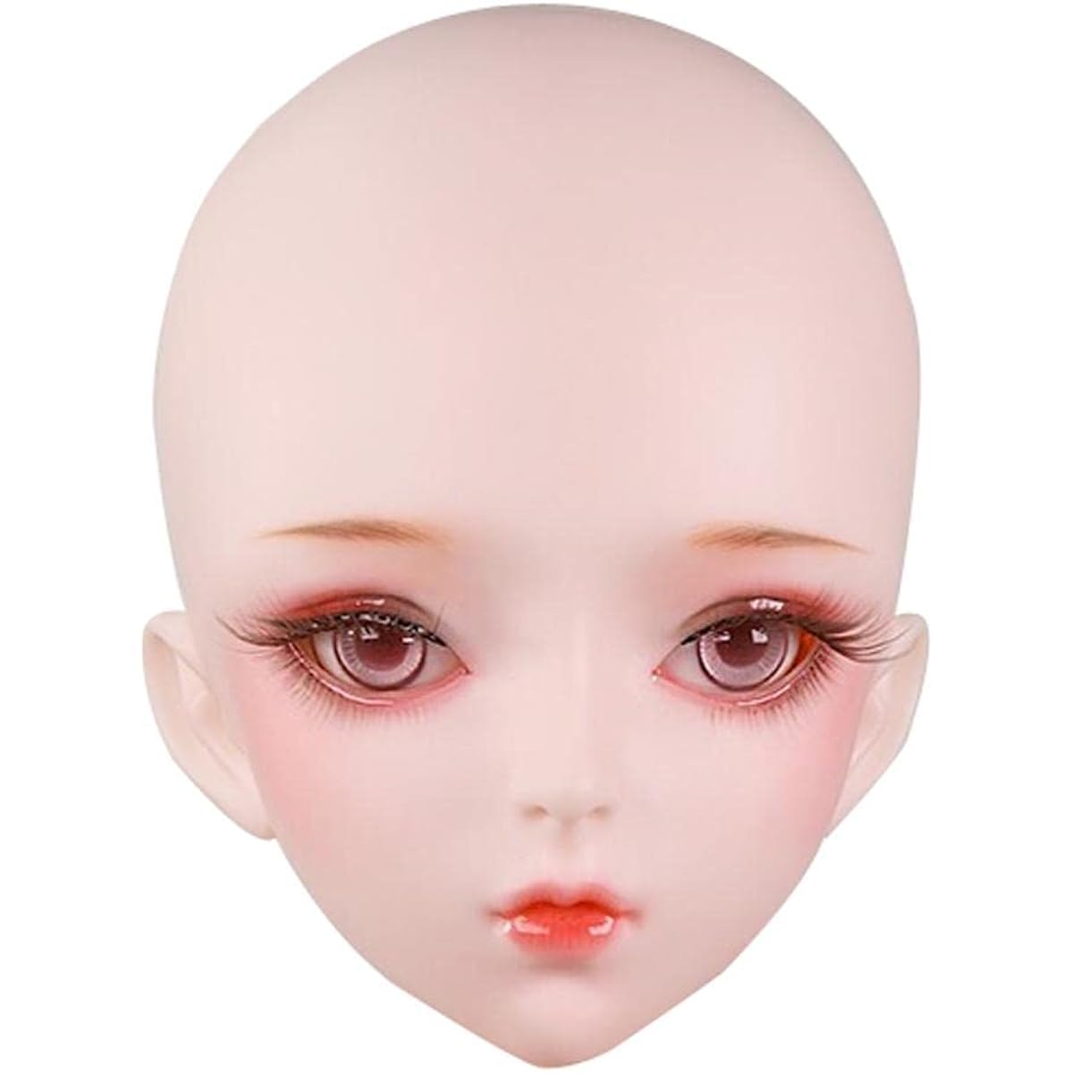 Milageto BJD Head Doll with Makeup for Female Doll Head Model 1/3 Scale Doll Body Parts, Pink