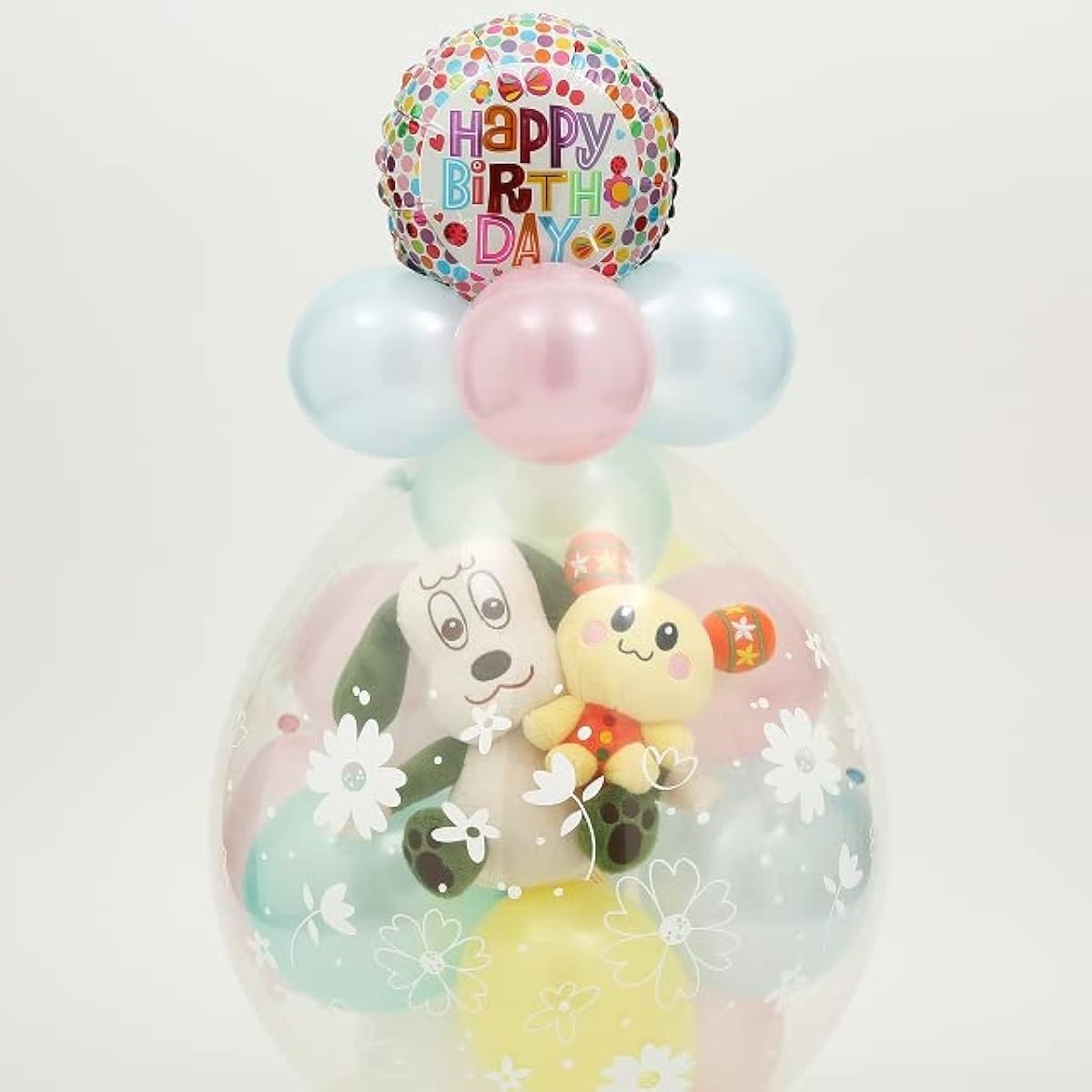 Wanwan & Utan Balloon Wrapping Birthday Inai Inai Baa! Washable Plush Toy 1 Year Old 2 Year Old Transparent