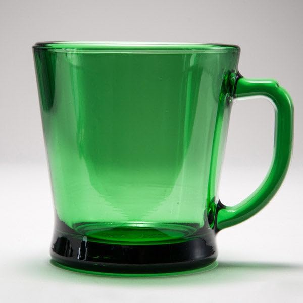 Fire-King D Handle Mug Forest Green