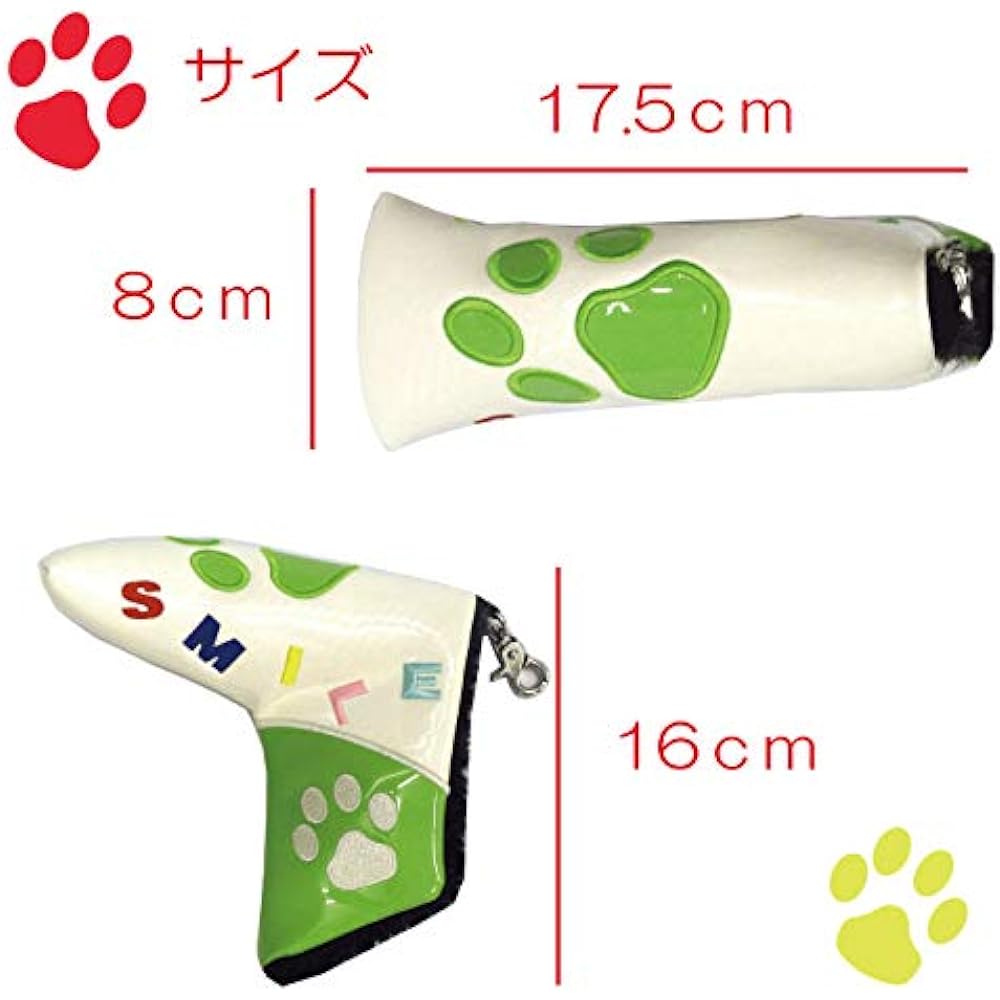 Golf Putter Cover Paw Design Pin Type Magnetic Type
