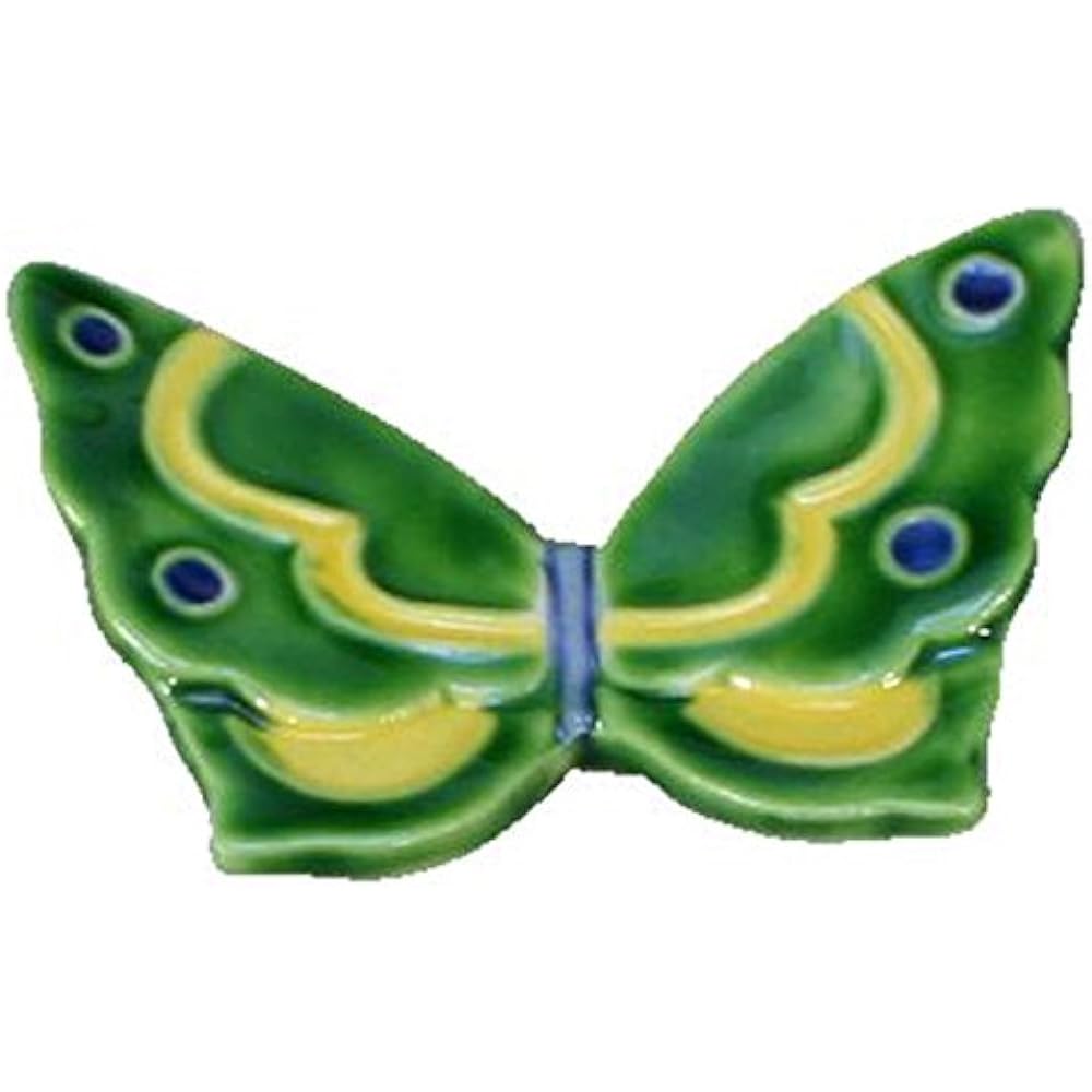 Kyoto ware Kiyomizu ware chopstick rest 5 colors 5cm Hoshiyama Colored Butterfly HSR451 Set of 5