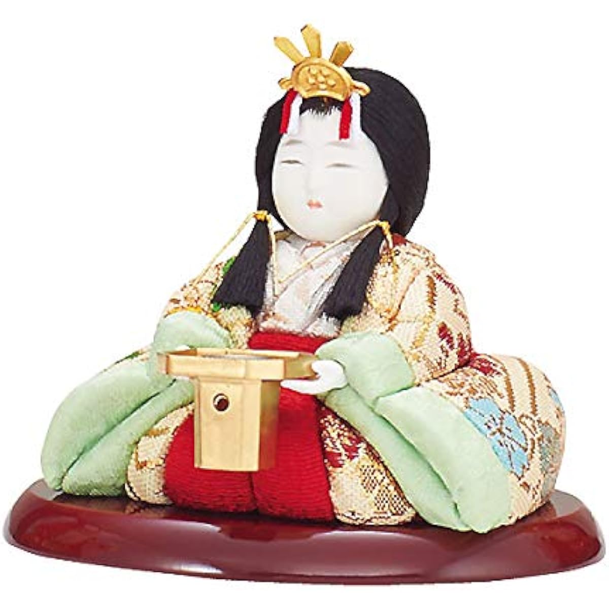 Stylish Hina dolls, Three court ladies, Single item, 3 people, Wood grain, Isshu, Hina dolls, Wood grain, Cute, Compact, Small, Mini, Hina dolls, Hina dolls, Jinya