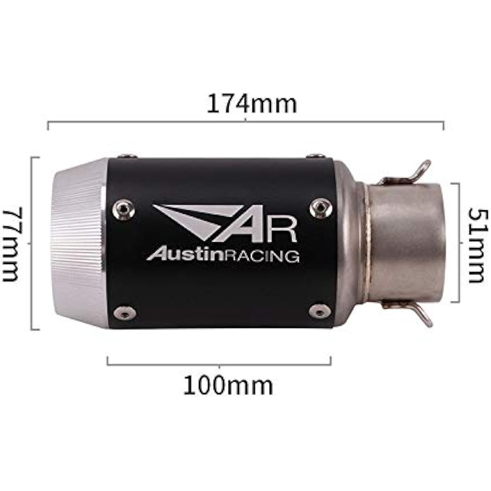 Bike Muffler Slip-on Muffler Bike Silencer General Purpose 50.8mm φ50.8