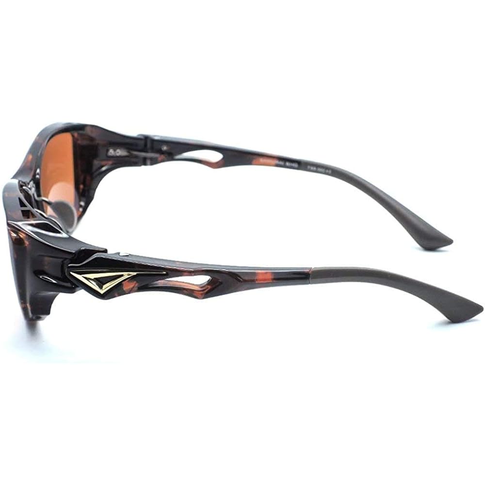 [Kodak LENS × SAMURAI SHO] Polarized Sunglasses FSS-002 Color: 2 (Brown Demi) Fishing Sports Sunglasses Polarized