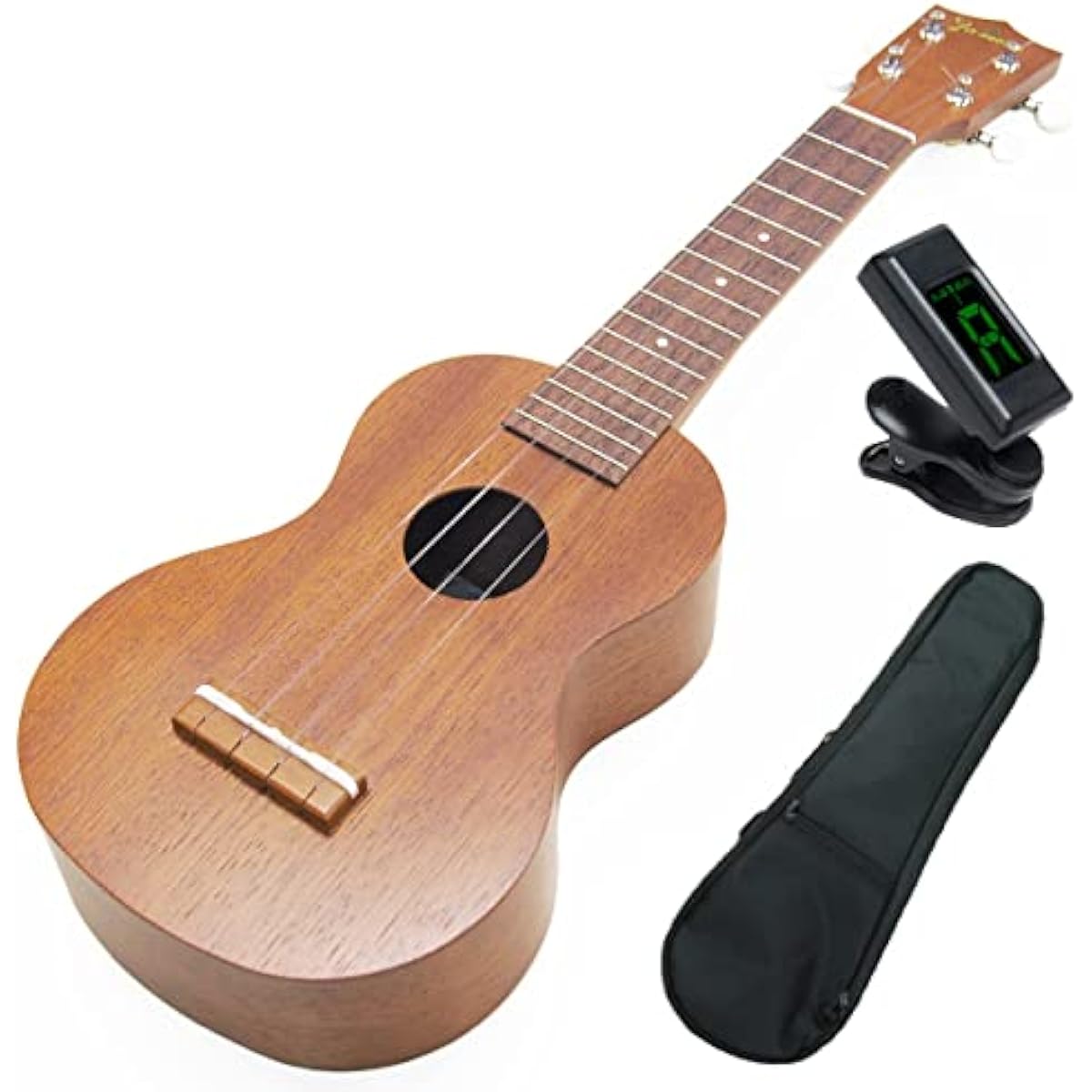 Famous Domestic Ukulele FS-1G Soprano Tuner with Soft Case Mahogany (Reliable Made in Japan) (Sweet Tone) (U)