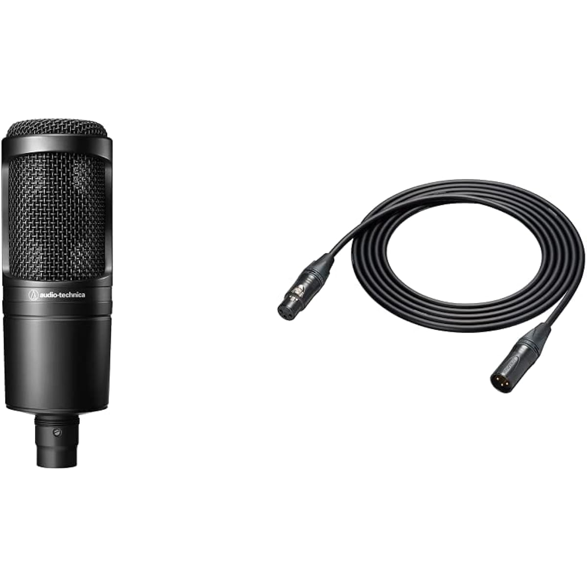 Audio-Technica Condenser Microphone AT2020 & Audio-Technica Microphone Cable BX9/3.0