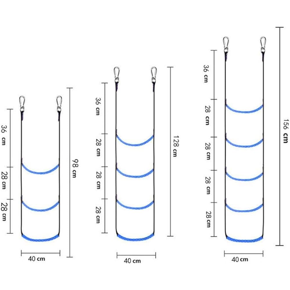 ERISHO Soft Ladder Ladder with Hook Boarding Ladder Folding Ladder Lifting Rope Lifting Step