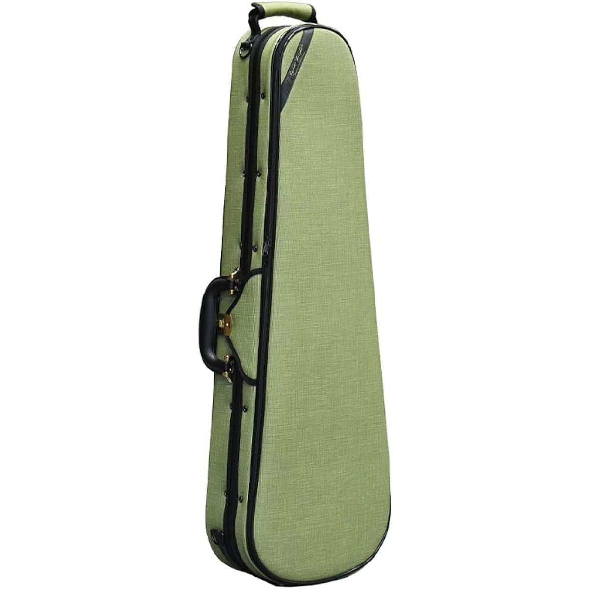 [Limited Color] Super Light Shaped Case Lightweight Semi-Hard Case for Violin (4/4 Triangular Shape) [Lattice Green]