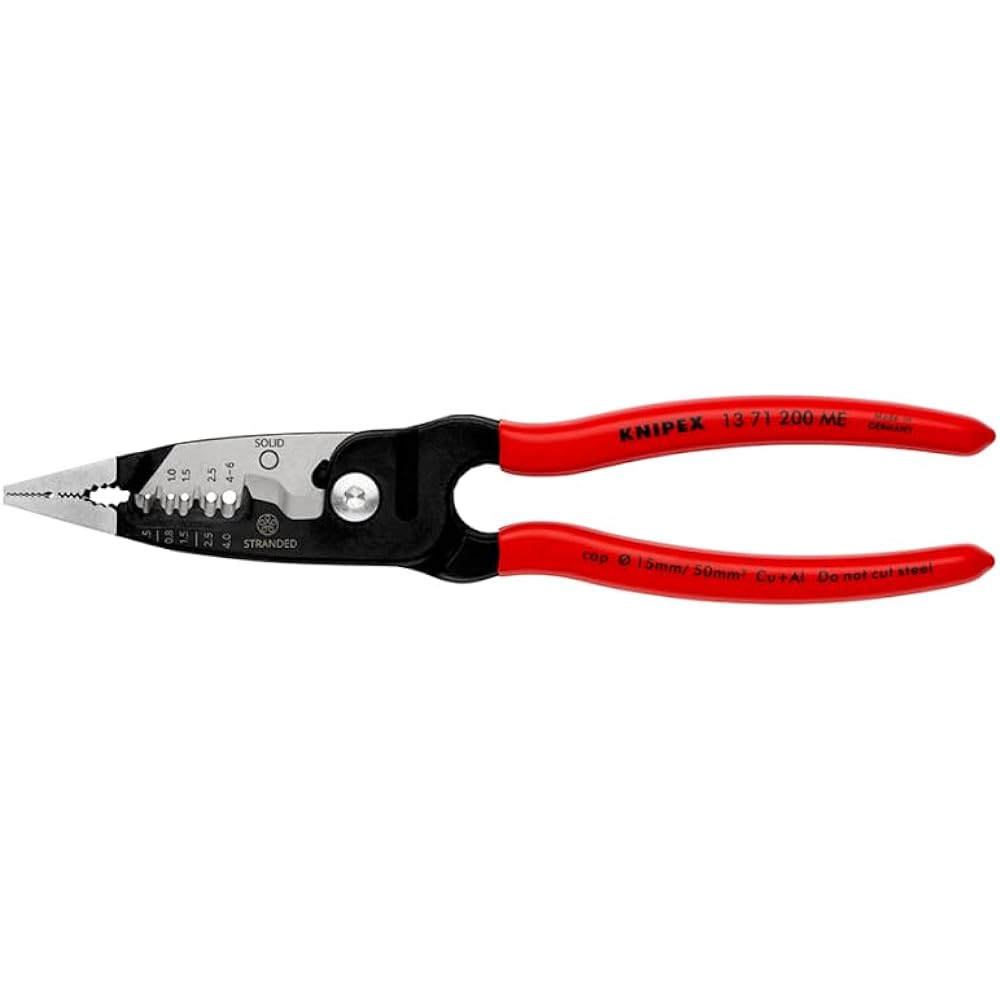KNIPEX Metric Wire Stripper Plastic Coat Handle 1371-200ME