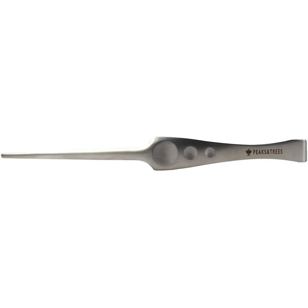 PEAKS&TREES Craver Tongs Camping Equipment Stainless Steel Tongs Yakiniku Outdoor Made in Japan Made in Tsubame Sanjo Barbecue BBQ Grill Kitchen Tool Pitts Cooking Utensils Cooking Dishwasher Safe