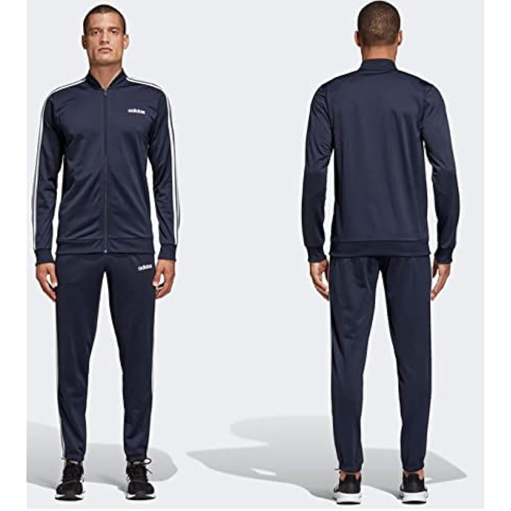 adidas Adidas M CORE 3 Stripes Tricot Tracksuit Jacket x Long Pants Top and Bottom Set Jersey
