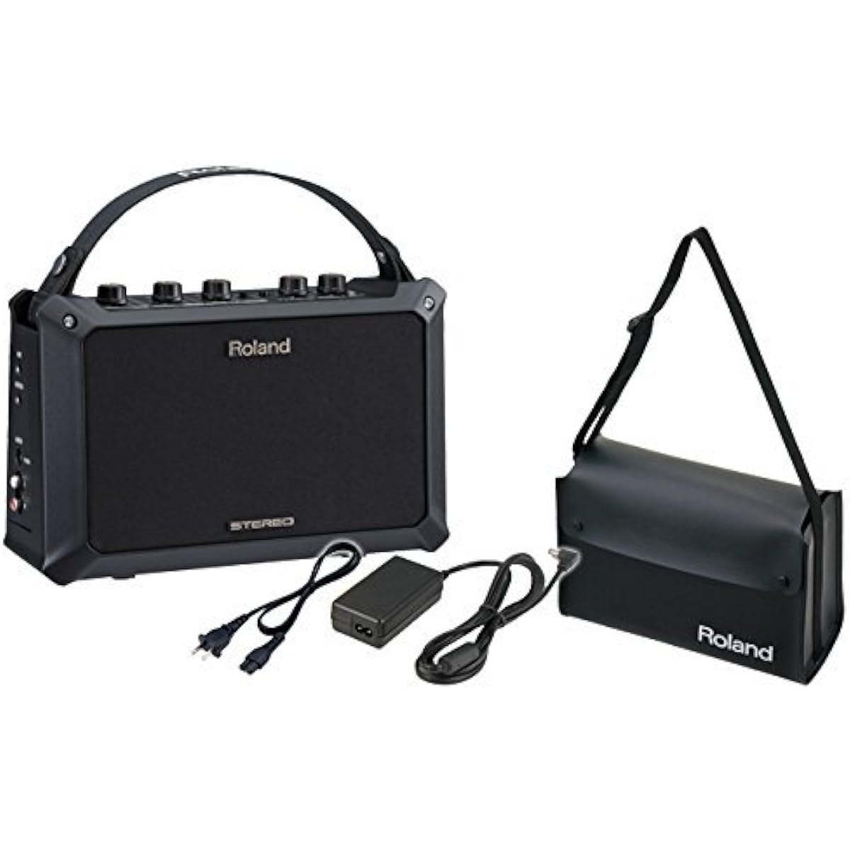 Roland Acoustic Guitar Amplifier MOBILE AC + Genuine Carrying Case CB-MBC1 + Genuine AC Adapter PSB-100 Set