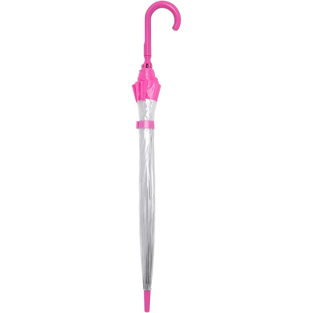 [Fulton] MOONBAT Bierdcage Birdcage Umbrella, Long Umbrella, Transparent Umbrella, Women's Gift, Present 21-152-52951-00-32-65 Rose Pink/One Point Logo Rib Length: Approx. 65cm