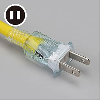 HATAYA 2P Extension Cord, For Indoor Use, Cord 20m, Thickness 2.0㎟, 3 Outlets, Outlet Dustproof Cap, Built-in Pilot Lamp, Extra Band Included, For Home Use, Factory Use, Construction Sites, SX Extension Cord SX-203(Y) Lemon Yellow