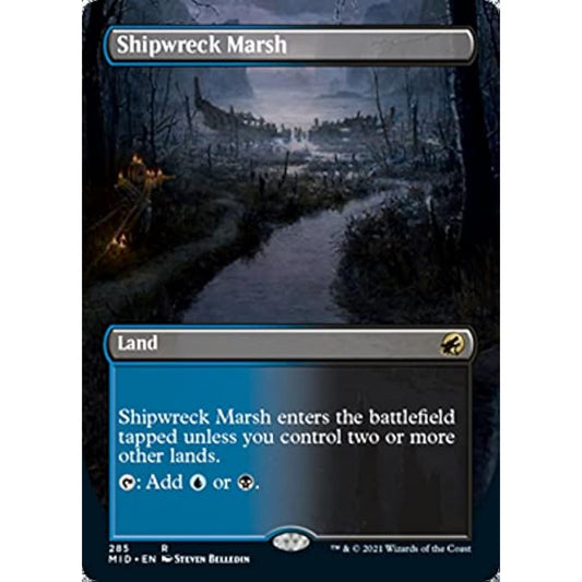 Magic: The Gathering - Shipwreck Swamp (285) - Borderless - Innistrad: Midnight Hunt