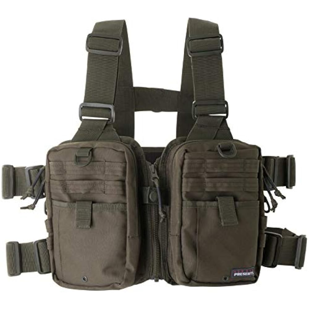 LITTLE PRESENTS Strap Vest Neo V-23 Olive Free