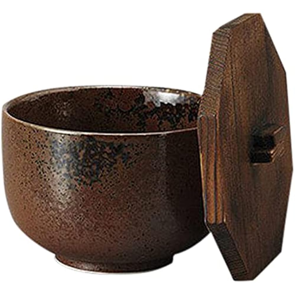Set of 10 Rice Utensils Iga Oribe Rice Utensils (with lid) [11.5 x 9.3cm] [Restaurant, Inn, Japanese Tableware, Restaurant, Commercial Use, Tableware]