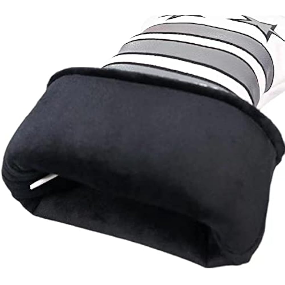 Golf head cover, driver cover, wood cover, utility cover, UT cover, 4-piece set, star, black, white, waterproof, conversion tag included