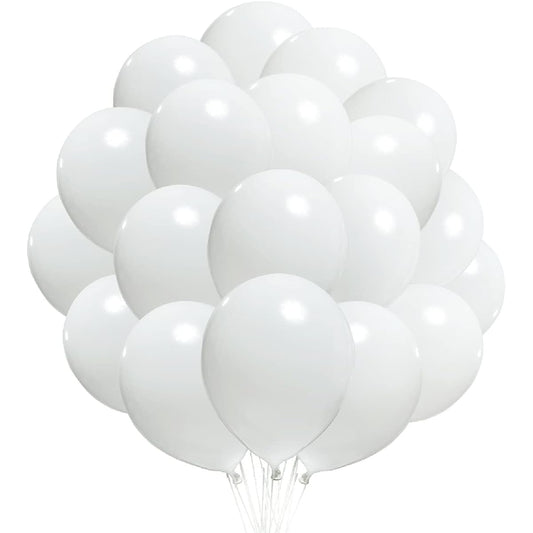 300 Pack White Balloons 12 Inch White Latex Balloons for Party Supplies Decoration