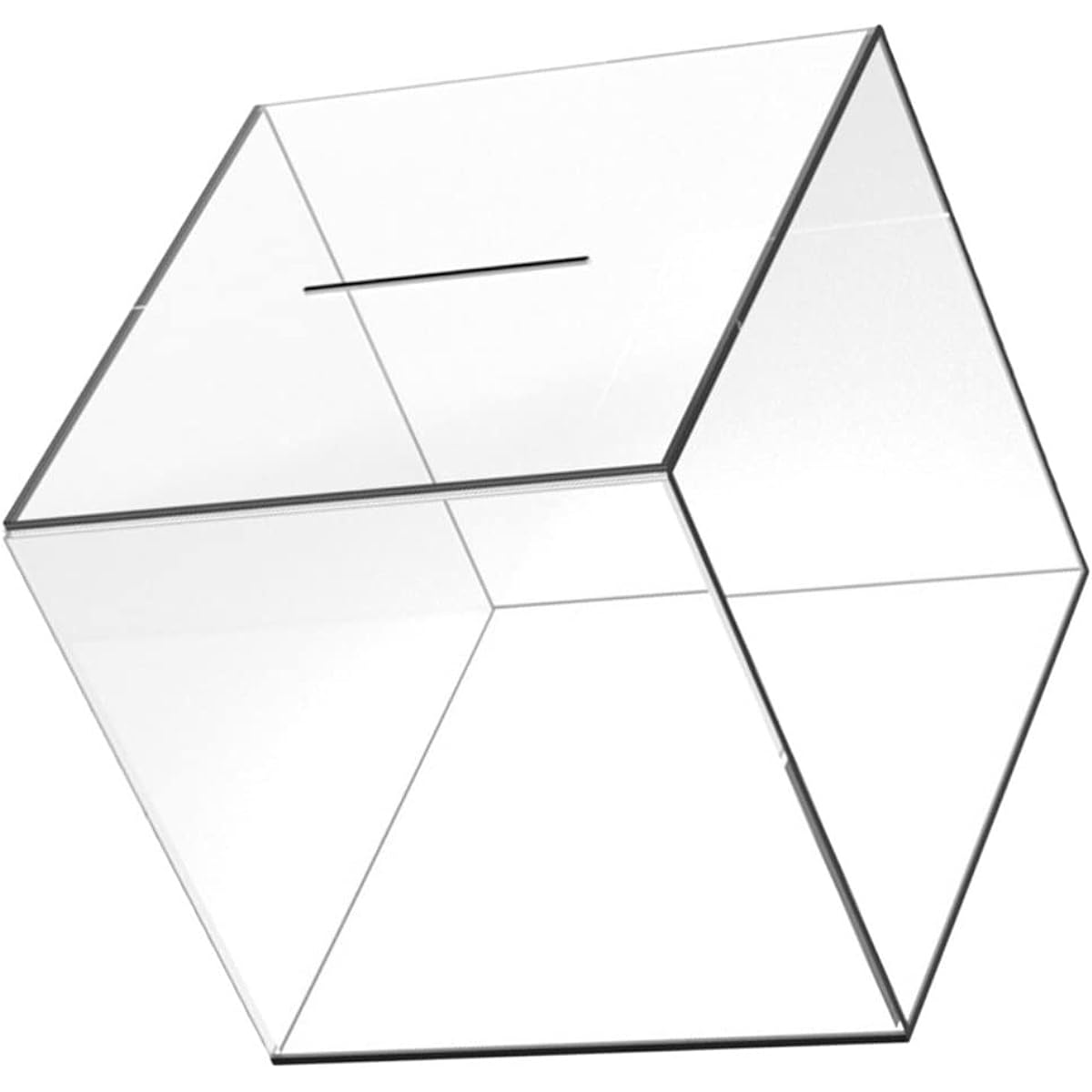 Toddmomy Clear Acrylic Piggy Bank Jar Transparent Money Box Desktop Coin Container for Adults Kids Birthday Home Decoration (4.72 x 4.72 x 4.72 Inches)