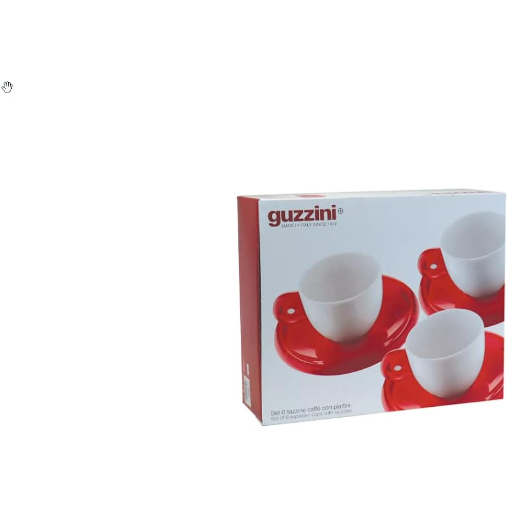 guzzini (Guccini) Espresso cup and saucer set of 6 GOCCE