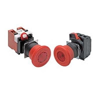 omron emergency stop push button switch (φ22/φ25) screw terminal block type (A22E-M-02-EMS)