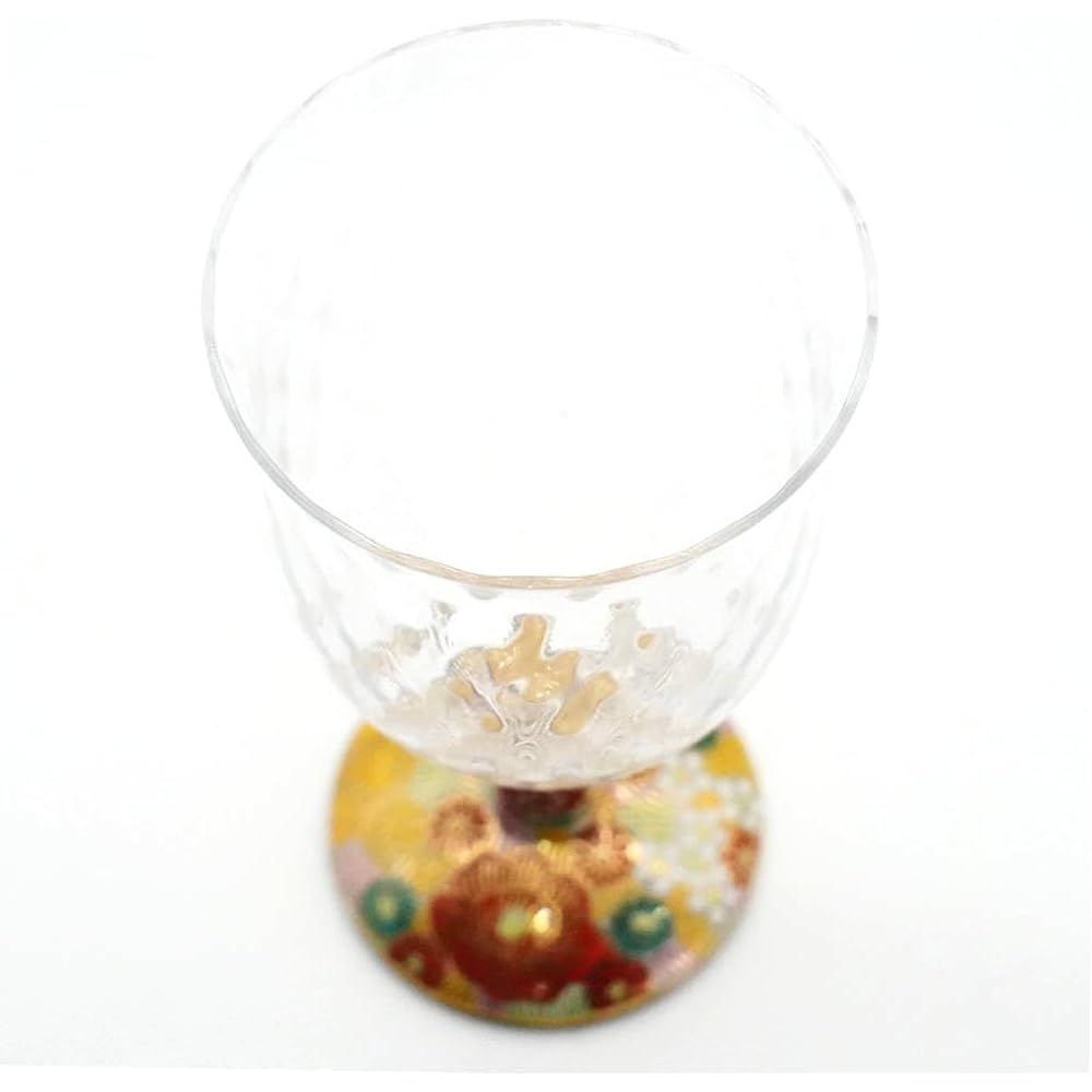 Kutani Ware Free Glass (Large/Lattice) Kinkazume Porcelain Edo Glass Made in Japan Diameter 8cm Height 14.5cm Capacity 280ml Kutani Japanese Glass