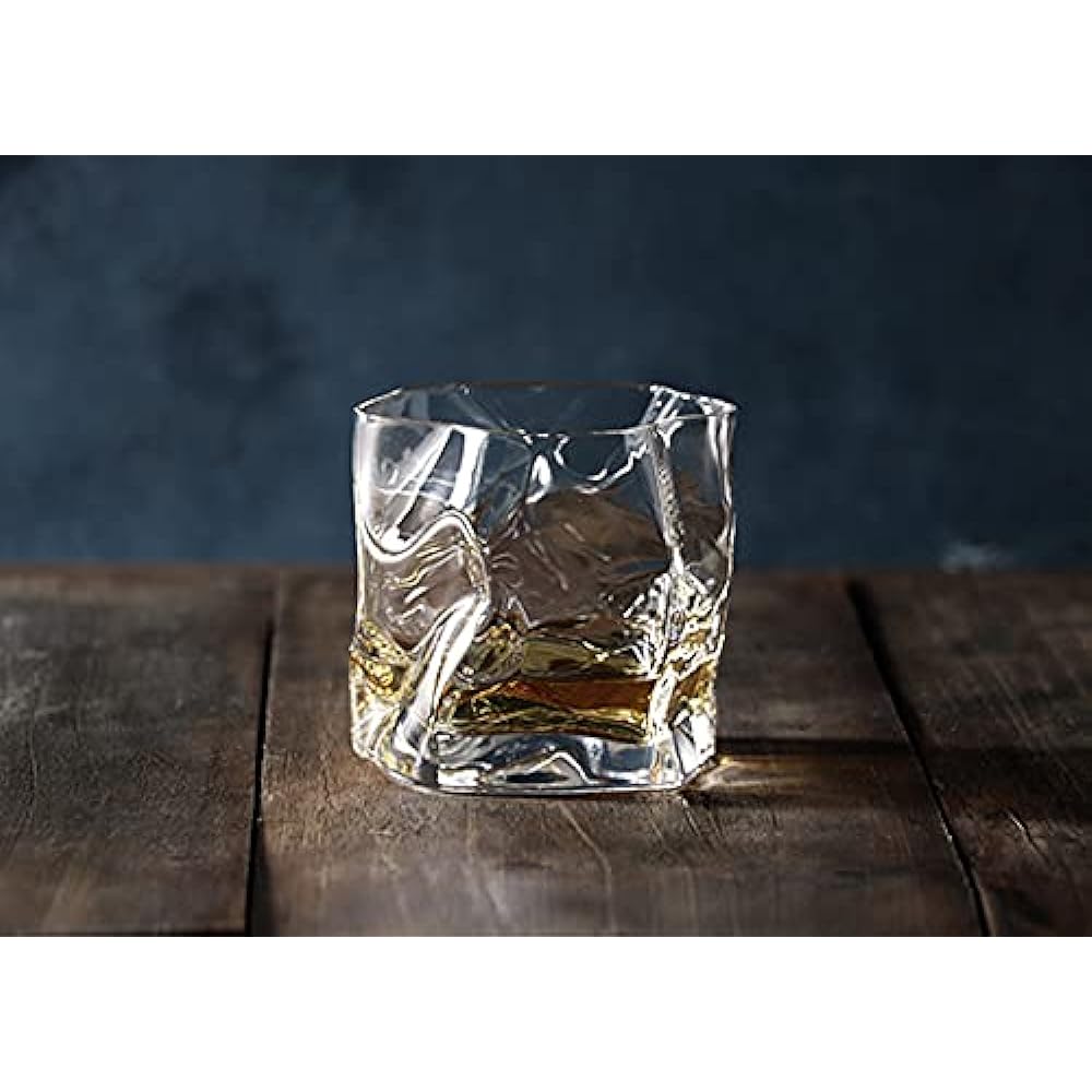 Rock Glass Kimura Glass Store x Designer Makoto Komatsu Collaboration Crumple Old Clear