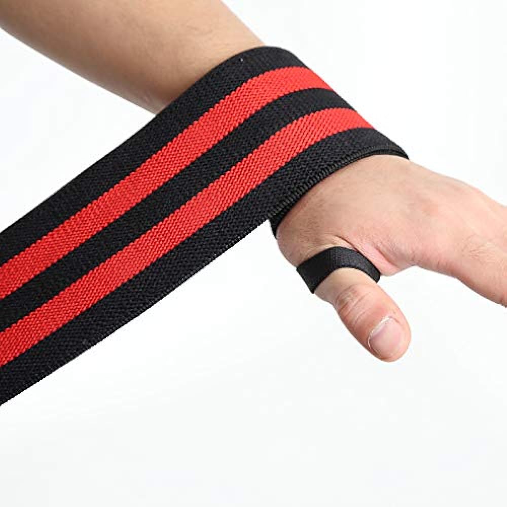 Oni Wrist Wrap IPF Approved 60cm Left and Right Set Red Red Wristband Muscle Training Fitness