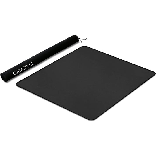 plusvivo Mahjong Mat Anti-Slip Noise Reduction Table Cover for Mahjon Paigow Poker Dominos 32.6" x 32.6" (83cm x 83cm) Black