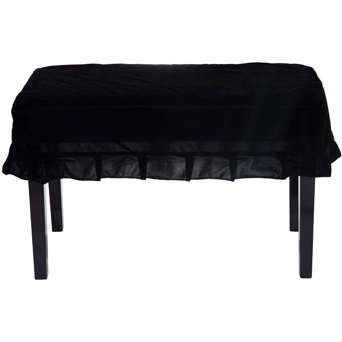 TUOREN Universal Piano Stool Chair Bench Dust Protection Cover for Piano Dual Seat Bench (Black)
