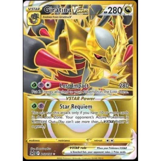Pokemon - Ziratina Vstar 212/196 Lost Origin - Secret Rare Gold Holo Foil