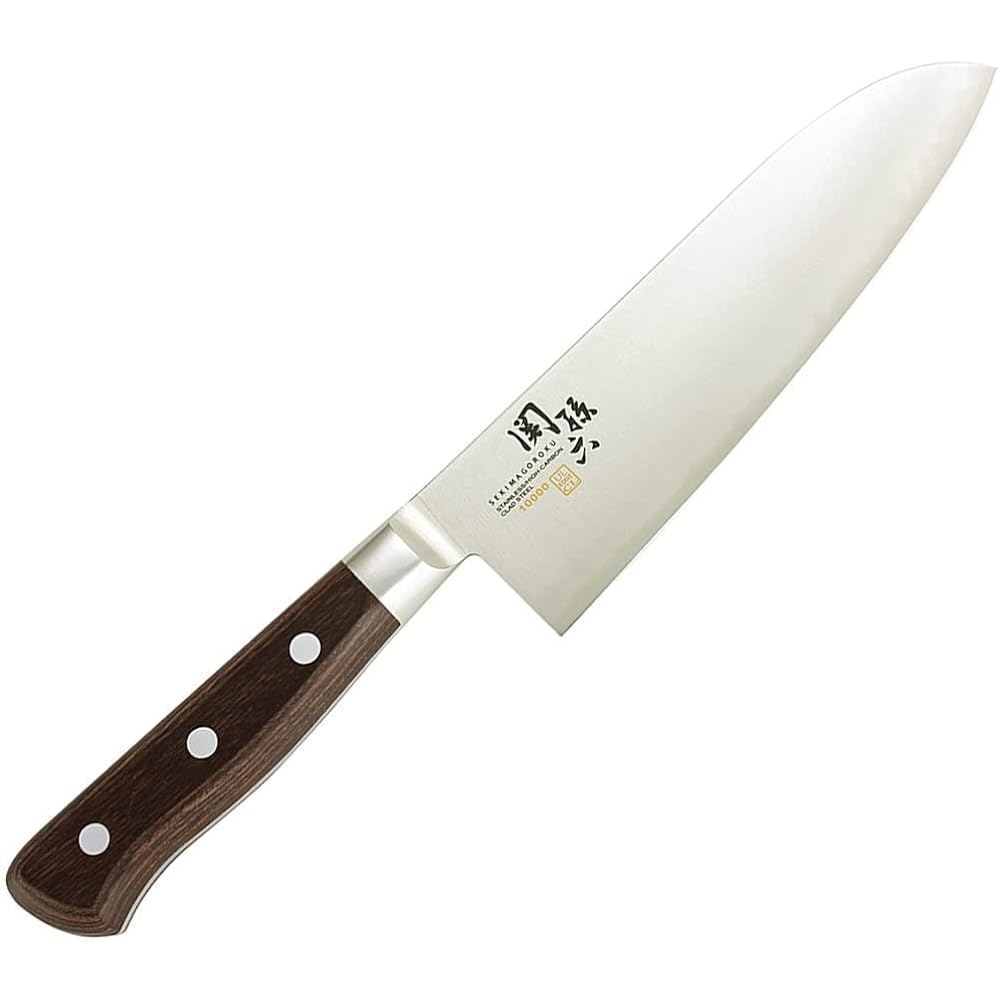 Kai KAI Seki Magoroku Santoku Knife 165mm Right-handed/Left-handed Dual Use 10000CC Antibacterial Cutting Board LL Plastic White 2-piece Set