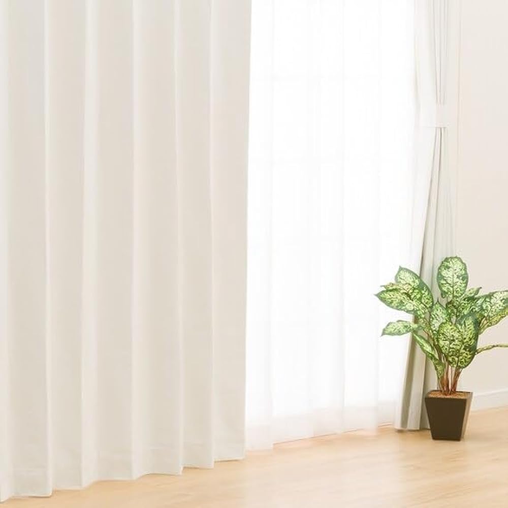 NITORI 7312331 Class 1 Blackout/Heat/Sound Insulation Curtains Dina White 100X200X2