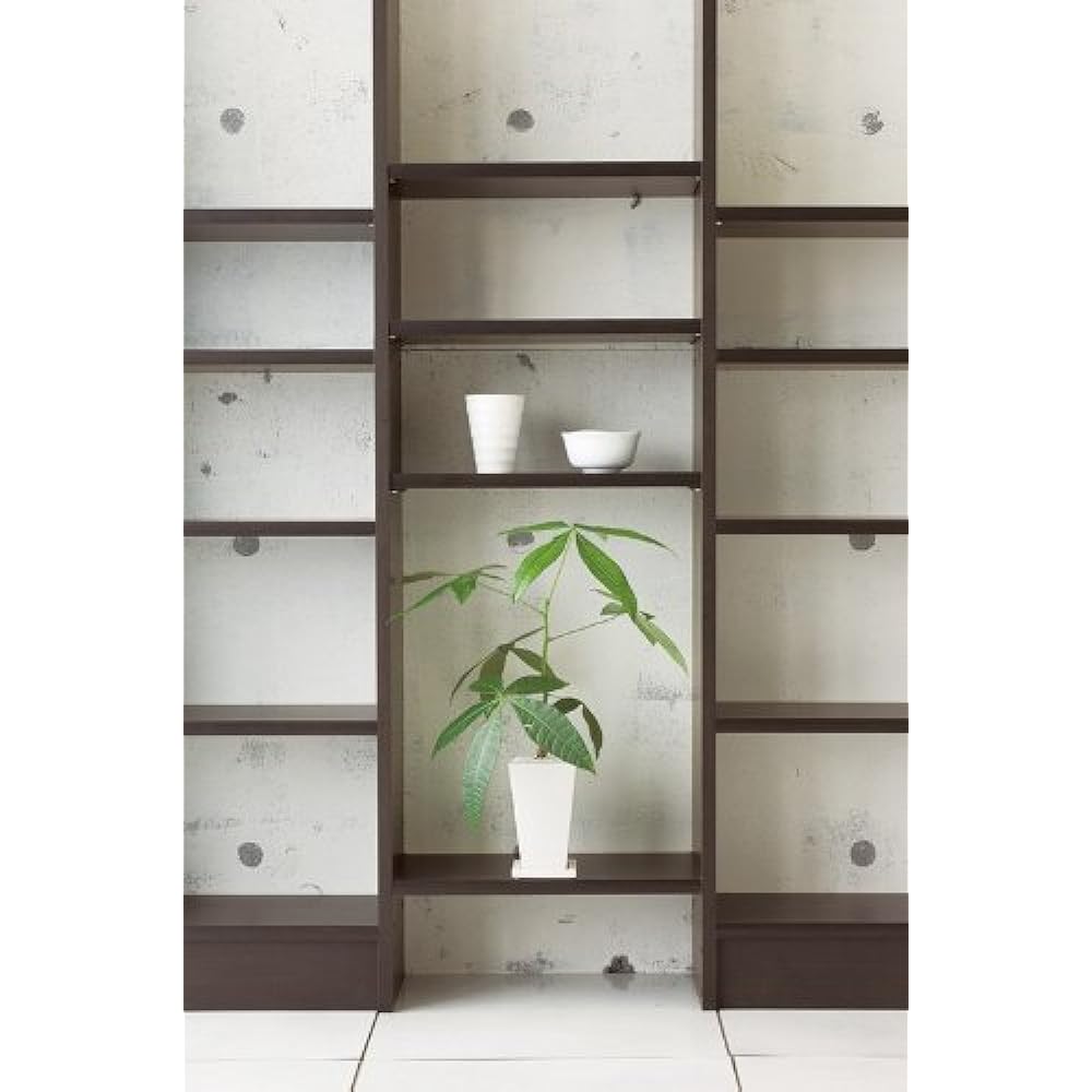 WALLDEY Open wall tension storage shelf (5 connected shelves, 60cm) WD-605 Dark brown 6884y