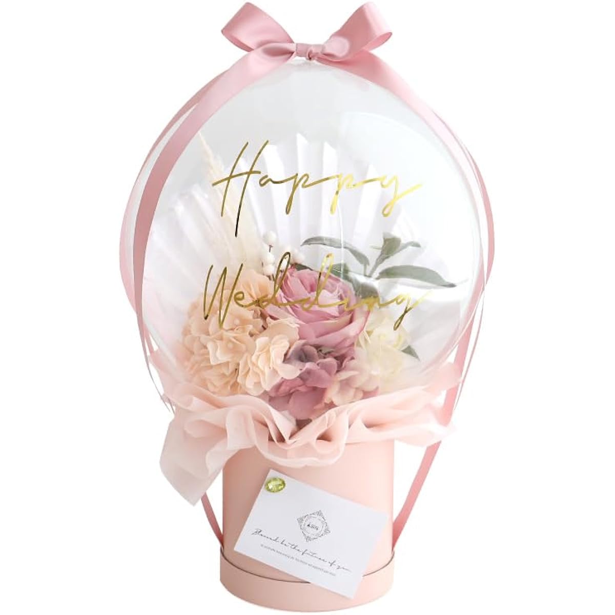 Balloon Flower Wedding Congratulatory Telegram Balloon Gift Wedding Gift Wedding (Happy wedding pink)