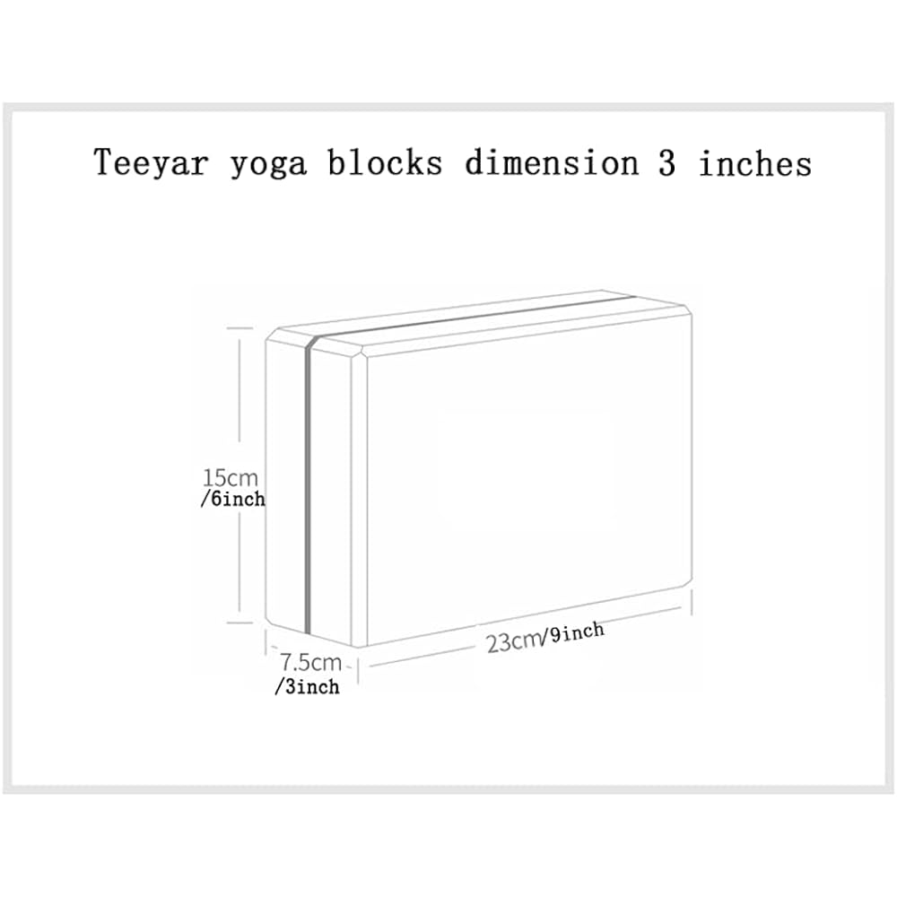 Cork Yoga Blocks - Teeyar Set of 2 Sturdy Natural Spanish Cork Exercise Blocks 23 x 15 x 7.6cm for Yoga/Pilates/Gym Exercises, Improve Balance/Flexibility/Backbends (Cork Yoga Blocks)