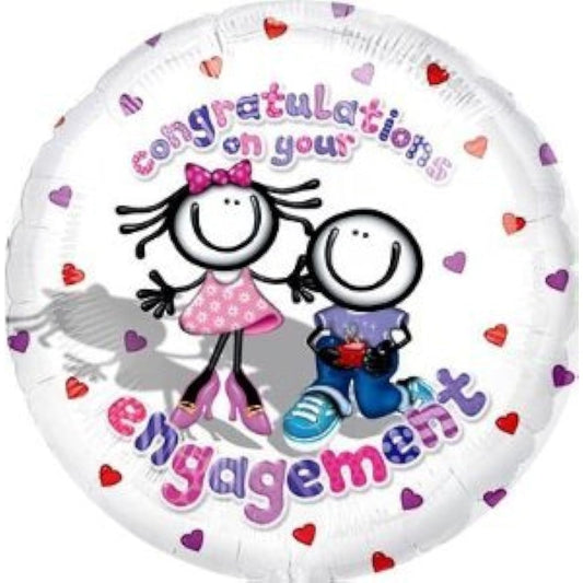 18 inch engagement party foil balloons.