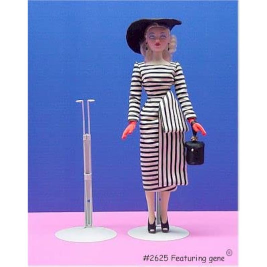 (6-Pack) - Kaiser Doll Stand 2625 - White Doll Stand for 38cm - 46cm small-waisted Fashion Dolls and Action Figures, 6-Pack
