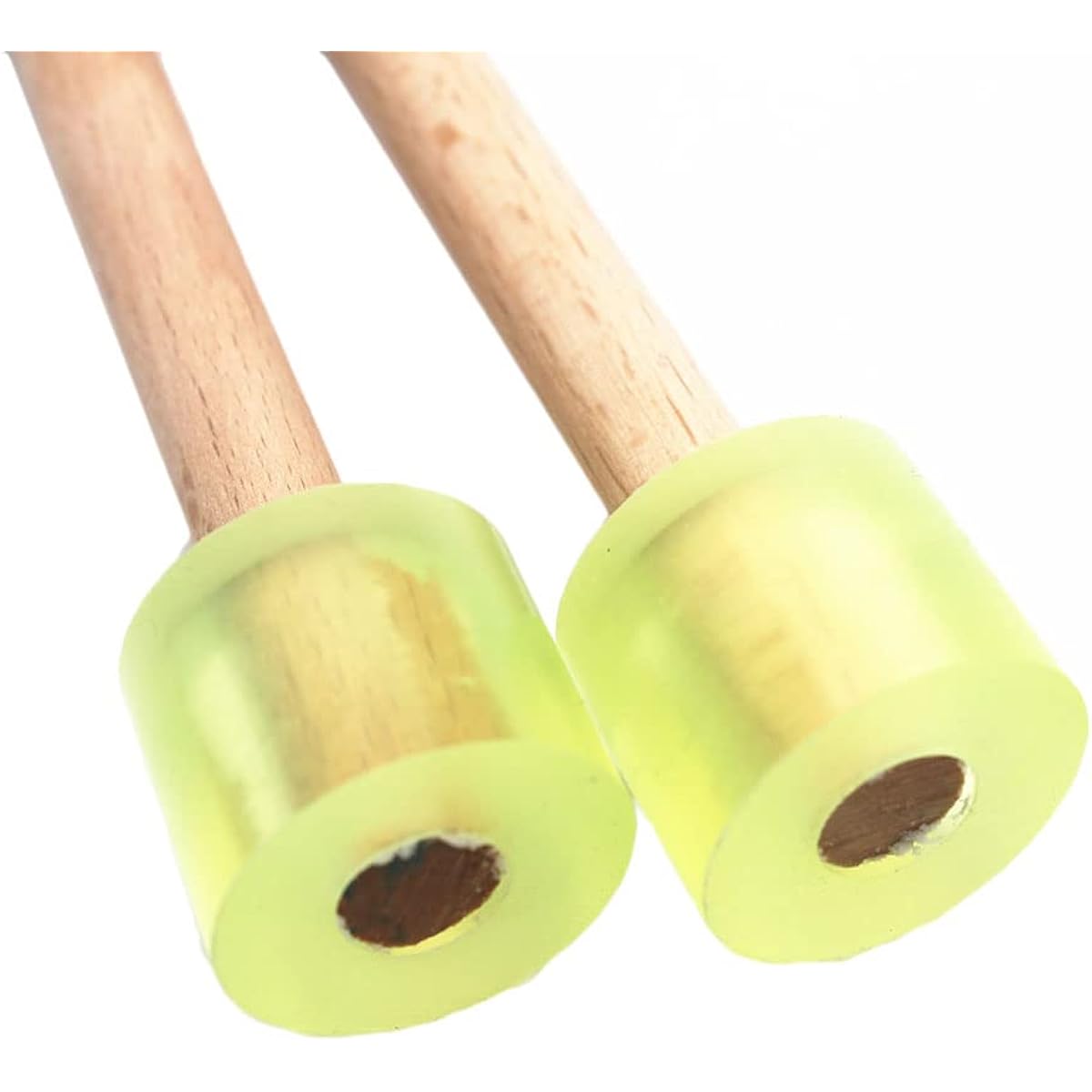 TUOREN 8.3 Inch Rubber Head Percussion Mallet Stick for Tenor Steel Pan Steel Tongue Drum Wooden Handle